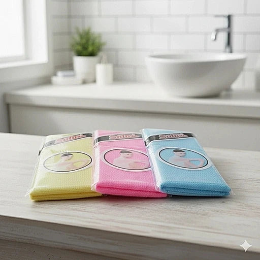 Salux Magic Exfoliating Bath Cloth – Skin Scrubber Body Wash Towel (1 Pc) - KT Bazar BD Shop