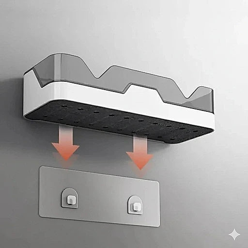 Shower Rack with Hooks – No Drilling Bathroom Organizer - KT Bazar BD Shop