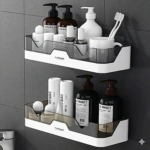 Shower Rack with Hooks – No Drilling Bathroom Organizer - KT Bazar BD Shop
