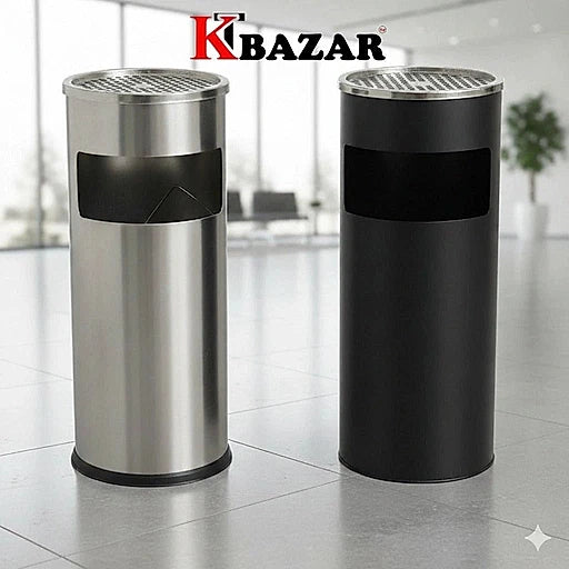 Stainless steel ash tray dustbin 30L office smoke bin – KT Bazar