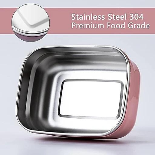 Stainless Steel Bento Lunch Container – Leakproof, Sealed & Durable Square Box - KT Bazar BD Shop