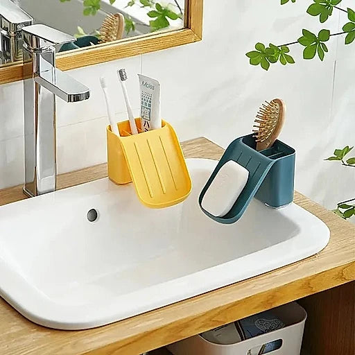 Toothbrush & Soap Storage Rack – Suction Cup Bathroom Organizer - KT Bazar BD Shop