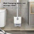 Wall Mounted Toilet Brush Set with Holder – Flexible Long Handle Cleaning Tool - KT Bazar BD Shop